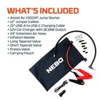  new  Nebo Assist Air 1500xp Jump Starter And Air Compressor  power Supply