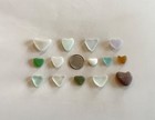 Genuine Beach Sea Glass Perfectly Heart-shaped Beautiful Colors Surf-tumbled