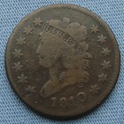 1810 09 Classic Head Large Cent - 10 Over 09 Overdate Error  1c Penny 