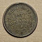 1863 Robinson   Ballou Grocers Troy Ny Civil War Store Token Fuld Ny-890e Vf xf