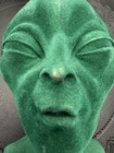 Flocked Emerald Green Alien Bust 6 1 2 Inches High