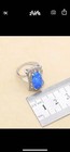 Geometric Shaped Blue Opal   Cz  925 Sterling Silver Pendant   Earring Set  8