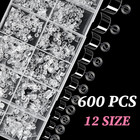 600pcs Short Gel Nail Tips Square Press On Nails Clear Acrylic Nail Tips Square 