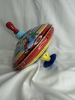 Schylling Vintage Medium Top Sized Tin Metal Spinning Circus Toy - Collector Pcs