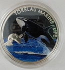 2012 Tokelau  5  Marine Life - The Orca  20gr  925 Silver Proof   Low Mintage
