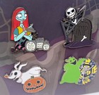 Disney Nightmare Before Christmas Jack Sally Zero Oogie 4 Pin Set Booster 2022
