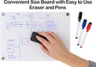 Magnetic Dry Erase Board  Acrylic Whiteboard   A3 Size With 3 Markers   1 Eraser