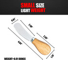 Small Cream Cheese Spreader Knives Set wooden 5in stainless Steel Butter Knife S