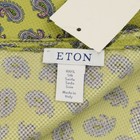 Eton Mens Lime Green Pink Blue Paisley Silk Pocket Square Italy Nwt