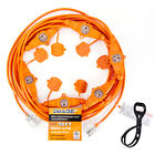 50ft Multi-outlet Extension Power Cord 3 Prong 7 Socket Inline Outlet In outdoor