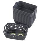 Morcte Grey Mini Storage Basket  Plastic Organization Trays  Set Of 12   Mini   