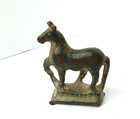 Ancient Genuine Greek Roman Horse Statue Bronze Figure With Green Patina