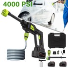 Cordless Pressure Washer Portable Power Cleaner 4000 Psi   48v Battery   Charger