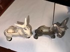 1958 Mcm Occupied Japan Donkey Mule Burro Planter Set- Hal-sey Fifth Ooak Odd