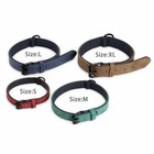 Adjustable Soft Leather Personalized Pet Dog Collar  For Small Medium Large Dogs
