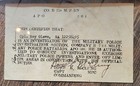 A 1949 Historical U s  Army Certificate And Accompanying Credentials Awarded 