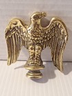 Brass Eagle Flag Pole Finial Gold Metal Antique Style Decorative Topper Ornament