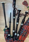 Rare Vintage R  G  Lawrie Regal African Blackwood Bagpipes Scottland Antique