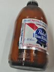 Vtg Empty Pabst Blue Ribbon Stubby Bottle 12 Oz With Cap Foil Label Collectible