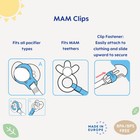 Mam Pacifier Clip Universal Soothing Clip 2 Count Bpa Free Baby Accessory