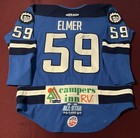 Jake Elmer Signed Jacksonville Icemen Echl Team Issued Game Worn Jersey Size 56