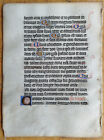 Original Manuscript Leaf On Vellum Book Of Hours Gold Initials  c  - 1450