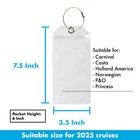  4 8  Pack Of Cruise Tags - Luggage Etag Holder With Zip Seal   Steel Loops