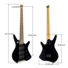 Headless 5 String Bass Guitar Multiscale Fanned Frets  Okoume Body  Roasted Mapl