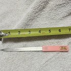 Jonzl Double-sided Metal Nail File Pink Handle Manual Manicure Tool K036f4
