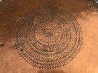 Vintage Persian Copper Tea Platter Tray - 25    Round Hand Chased Marked