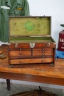 Antique Gerstner Machinist Tool Box 7 Drawer Oak Wood Jewelry Case Vintage