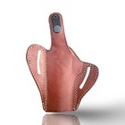 Holster Fits Browning   Hi-power Mk Iii - Zib Grips Handmade Leather Owb Brown Rh