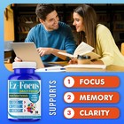 Ez-focus Brain Booster Supplement   Focus Vitamins For Seniors Adults Energy 30c