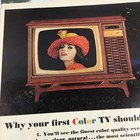 Vintage 1965 Admiral Color Tv Television Set Console Advertising Art Print Ad