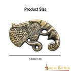 Brass Adornments Odin Ravens Renaissance Leather Fitting Clothing Accessory Pair