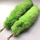 Wholesale 16 -18  Real Fox Fur Tail Dyed Blue Fox Fur Tail Keychain Cosplay Toys