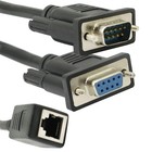 Xmsjsiy Db9 Rs232 To Rj45 Extender  9-pin Serial Port Female male 2-cable 