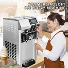 Vevor 18-20l h Commercial Ice Cream Machine Countertop Soft Serve Maker 3flavors
