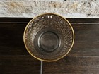 Vintage Mcm Imperial Glass Shoji Ice Bucket-bowl Barware Gold Trellis Overlay