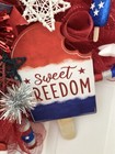 Patriotic  4th Of July  All Seasons  Hanging Wreath  Handcrafted  New  Wall door