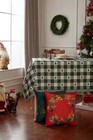 Christmas Green Checkered Pine Tablecloth