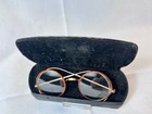 Gold Filled Vtg Windsor Round Rim Eye Glasses In Case Tea Granny Glasses