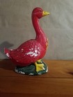 Antique Red Goose Shoes Advertising Statue Original Paint Made In The U s a 
