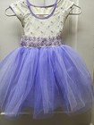 Revolution Girls Purple Floral Embroidered Tutu Dance Costume Rc20531 Cream Cap