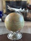 New Aviation Authentic Model Ap1208 Polished Aluminum Airplane Desktop Globe