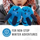 Waterproof Kids Gloves With Fun Creatures - Gloves With Thinsulate  X Small
