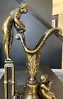 Monumental 19th Century Victorian Figural Woman At The Well Ewer - 1880