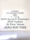 Cv Products Billet Fuel Pump-sbc-chevy-racing-drag-dirt Late Model-trucks-fresh