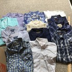 Vintage Shirt Lot Of 28 Button Up Assorted Mens Wholesale Box 80s 90s Flaws
