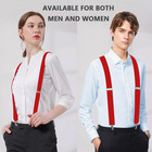Mens Suspenders Adjustable Braces With 4 Strong Metal Clips Elastic X Back Heavy